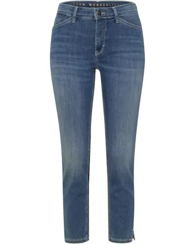 7/8-Jeans MAC "Dream Summer" für Damen, Gr. 34, blau - Stylische Damen-7/8-Jeans von MAC mit verkürztem Schnitt und Schlitz am Saum. Ideal für entspannte Looks, langlebig durch hochwertigen Denim-Mix. Perfekt für Freizeit und Alltag!