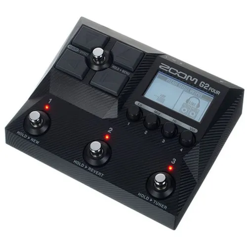 Zoom G2 FOUR Guitar Multi-E B-Stock - B-Stock Effektpedal für Gitarre mit 22 Verstärker-Modellen und 79 Gitarreneffekten, ideal für kreative Soundgestaltung und Live-Performances.