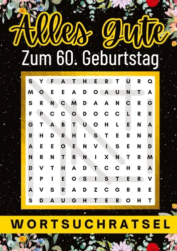 Tredition Alles Gute zum 60. Geburtstag - Wortsuchrätsel | 60 geburtstagsgeschenk mann frau | 60 geschenke für (2023) (57018971)