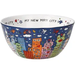 Goebel My New York City Night Schale James Rizzi aus Porzellan in Bunten Farben, Maße: 15cm x 15cm x 7cm, 26-103-14-1