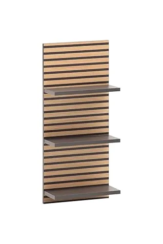 Schildmeyer Wandregal Katta, 30 cm – 3 Ablageböden in Akustikoptik - Wandregal Katta mit 3 Ablageflächen, pflegeleicht und aus FSC®-zertifiziertem Holzwerkstoff, ideal für stilvolle Raumgestaltung.