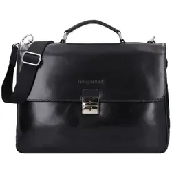 Bugatti Romano Aktentasche schwarz 493990-01 - Aktentasche aus hochwertigem Pull-Up Rindsleder, geeignet für Laptops bis 15″, stilvoll und langlebig für den modernen Geschäftsmann.