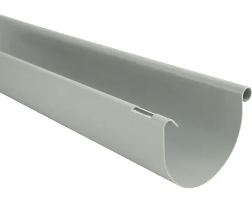 Dachrinne 100 cm - Grau, langlebig und witterungsbeständig - Robuste Dachrinne in Grau, 1 Meter lang, ideal für die Ableitung von Regenwasser. Perfekt für den Außeneinsatz und sorgt für eine zuverlässige Entwässerung.