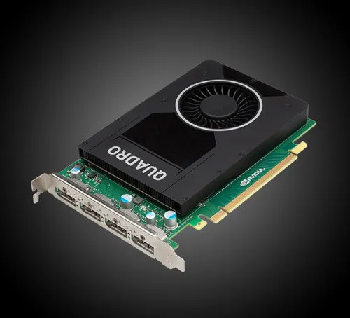 Nvidia Quadro M2000 - 4GB GDDR5 Grafikkarte - Grafikkarte für professionelle Anwendungen, unterstützt mehrere Monitore und bietet leistungsstarke CUDA-APIs für Grafikdesign und 3D-Rendering.