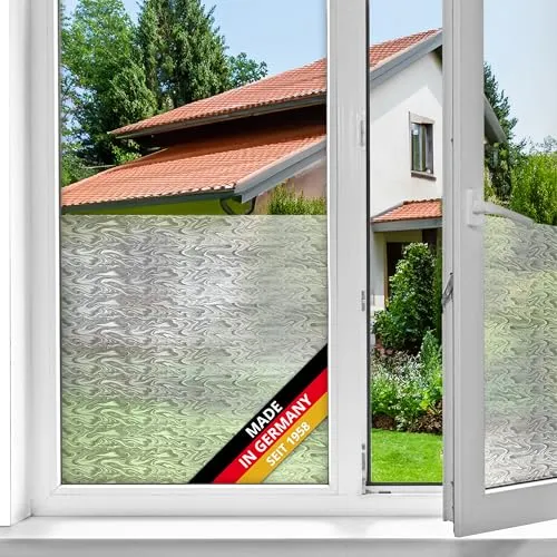 d-c-fix Fensterfolie Smoke - 45 cm x 2 m - selbstklebende Sichtschutzfolie mit modernem Muster für Glasflächen - selbsthaftend, blickdicht, dekorativ