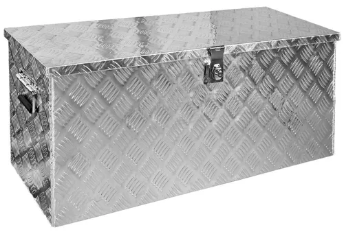 Trucky Anhänger-Deichselbox Aluminium – Werkzeugkiste in 15 Größen - Transportboxen – Robuste und wasserdichte Werkzeugkiste aus Aluminium, ideal für Werkstatt, Auto und Garten. Mit Schloss und Schlüssel für sichere Aufbewahrung.