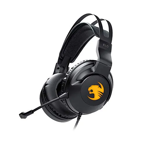 ROCCAT Elo 7.1 USB Gaming-Headset - Gaming-Headset mit 7.1 Surround-Sound und AIMO RGB-Beleuchtung, abnehmbares Mikrofon mit Geräuschunterdrückung für kristallklare Kommunikation und überlegenen Komfort.
