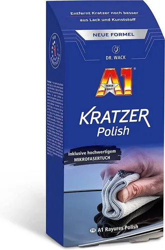 Dr. Wack A1 Kratzer Polish - Effektive Lack- und Kunststoffpolitur - Autopflege & Motorradpflege, entfernt effektiv Kratzer und schützt den Lack für ein strahlendes Fahrzeug.