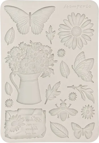 Stamperia Silikonform A5 Daisy Art Blumen Schmetterling Form 21x15 cm