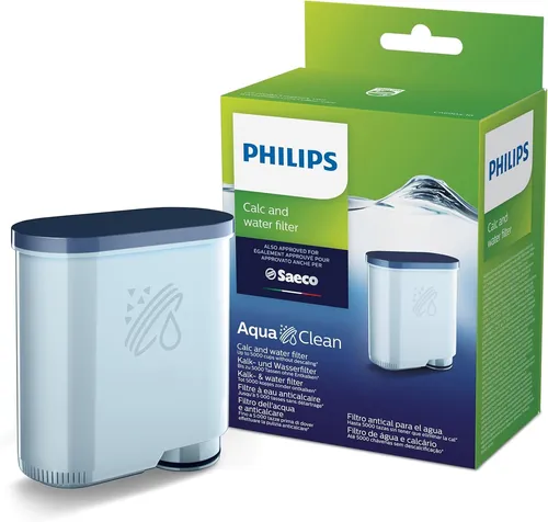 Philips AquaClean Kalk- und Wasserfilter für Espressomaschine - Wasserfilter für Kaffeemaschinen, kein Entkalken bis zu 5000 Tassen – für besten Geschmack und längere Lebensdauer Ihrer Maschine!