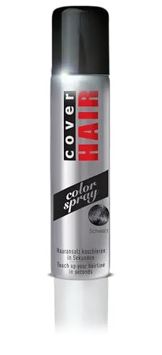 COVER HAIR Color Hair Ansatzspray Schwarz 100ml für mühelose & schnelle Abdeckung des Haaransatzes I Schonend & zuverlässig Haaransatz kaschieren dank maximaler Deckkraft & wetterfester Formel