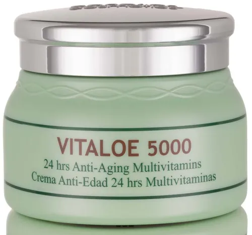 Canarias Cosmetics Tagescreme CC Vitaloe 5000 - Anti-Age Cream - Feuchtigkeitscreme mit Aloe Vera, spendet intensive Feuchtigkeit und bekämpft Zeichen der Hautalterung für ein strahlendes Aussehen.