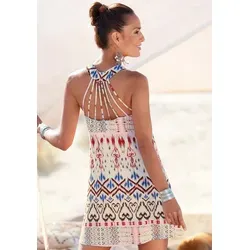 Strandkleid BUFFALO Damen Gr. 36 - Modisches Minikleid mit Ethnoprint - Kleid von Buffalo in creme mit besonderem Trägerdesign und figurumspielender Passform, ideal für den Sommer und den Strand.