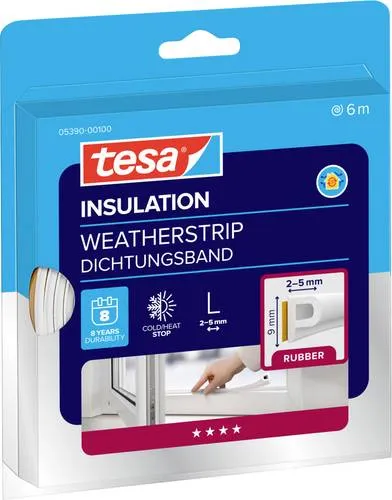 TESA P-PROFILE 05390-00100-00 Dichtband tesamoll Weiß (L x B) 6m x 9mm 1St.