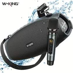 W-KING 70 W Tragbare Bluetooth-Lautsprecher - Lautsprecher für den Außenbereich mit 120 W Peak-Leistung, kabellosem Mikrofon und wasserdichtem Design - perfekt für Partys und Veranstaltungen im Freien.