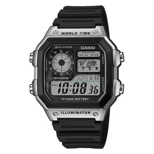 Casio AE-1200WH-1C Sportliche Armbanduhr - Armbanduhr für Herren und Damen mit Datumsanzeige, 100 m Wasserdichtigkeit und robustem Edelstahl-Gehäuse – ideal für aktive Lebensstile.