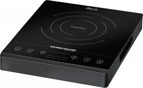 ROMMELSBACHER Einzelkochplatte CT 2002/IN - Induktionskochplatte mit Glaskeramik, Touch Control und 10 Temperaturstufen von 60-240 °C, ideal für präzises Kochen.
