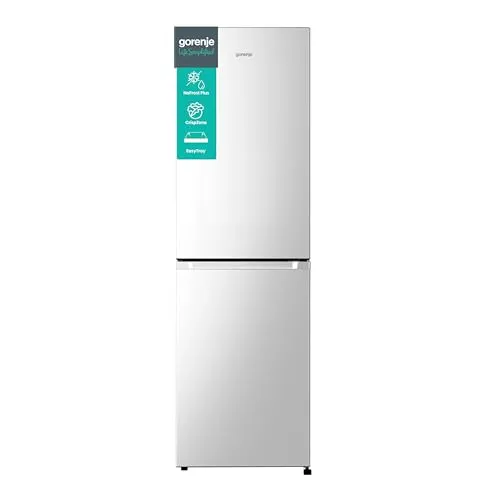 gorenje Kühl-Gefrierkombination »NRK418ECW4« - Energieeffizient und NoFrostPlus - Kühlschrank mit 256 l Nutzinhalt, NoFrostPlus-Technologie und elektronischer Steuerung für eine optimale Lagerung. Ideal für Familien mit viel Platz und frischen Lebensmitteln.