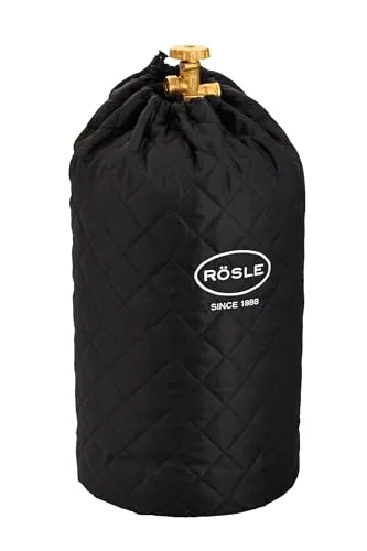 RÖSLE Abdeckhaube für 5 kg Gasflaschen, Hochwertige Polyester Schutzhülle mit Klettverschluss - Robuste Abdeckhaube für 5 kg Gasflaschen, ideal für RÖSLE Gasgrills. Aus strapazierfähigem Polyester gefertigt, schützt sie zuverlässig und punktet mit praktischem Klettverschluss und Zugband. Pflegeleicht und waschbar bei 30°C.