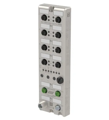 Pepperl+Fuchs ICE1-16DIO-G60L-V1D Sensor-Aktorbox - Multipolverteiler für zuverlässige Signalübertragung, ideal für industrielle Anwendungen und Automatisierungstechnik.