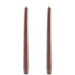 Uyuni LED Tafelkerze 25cm Brown 2 Stück