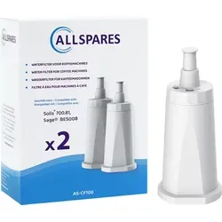 AllSpares Wasserfilter (2x) für Sage Kaffeemaschinen - Ersatzfilter für ES008/BES008 - Hochwertige AllSpares Wasserfilter (2x) für Sage Kaffeemaschinen. Ideal für optimalen Geräteschutz und verlängerte Lebensdauer. Perfekte Alternative zum Original mit geprüfter Qualität.