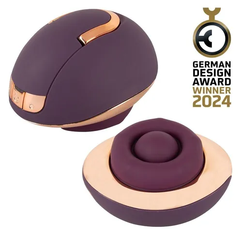 Luxus Auflege-Vibrator mit Haltering und rotierenden Massagekugeln - Sexspielzeug für Damen mit luxuriösem Design, 9 Vibrationsmodi und gezielter Stimulation für Vulva und Klitoris. Perfekt für intime Partnermassagen.
