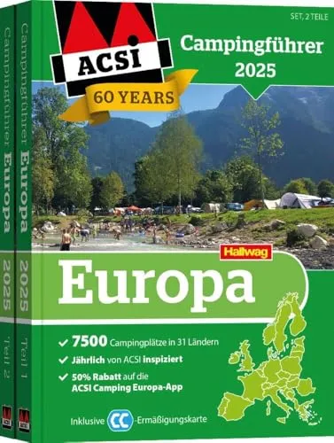 ACSI Campingführer Europa 2025: 2 Bände inkl. CampingCard - Freizeit, Haus & Garten – Entdecken Sie 2025 die besten Campingplätze in Europa mit exklusiver Ermäßigungskarte für noch mehr Sparmöglichkeiten!