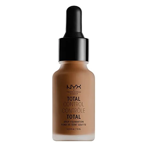 NYX Professional Makeup Total Control Drop Foundation, Präzise Dosierung, Aufbaubare Deckkraft, Langanhaltend, Vegane Formel, Mattes Finish, Farbton: Mocha
