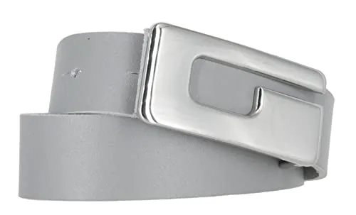 Bernd Götz Damen Gürtel aus Rindleder 30 mm - Damen-Gürtel aus hochwertigem Rindleder, 30 mm breit, elegantes Silbergrau, ideal für stilvolle Outfits und langlebig im Gebrauch.