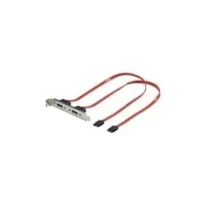 Wentronic goobay - SATA-Blende, intern/extern - Serial ATA 150/300 - SATA (W) bis eSATA (M) - 50 cm (93046)