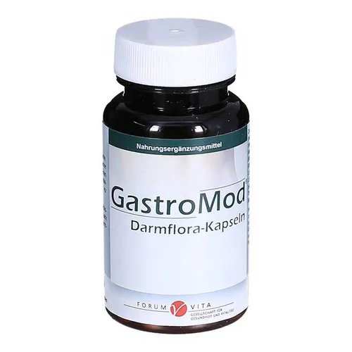 Gastromod Probiotika-Kapseln - Nahrungsergänzungsmittel mit magensaftresistenten Kapseln, reich an probiotischen Kulturen und prebiotischen Ballaststoffen zur Unterstützung einer gesunden Darmflora, ideal für Vegetarier und Veganer.