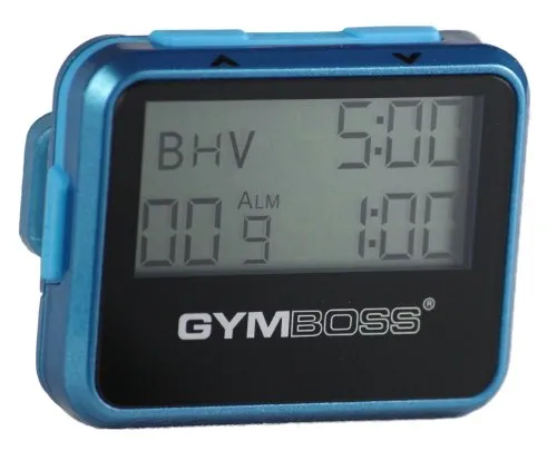 Gymboss Intervallzeitgeber und Stoppuhr in Türkis/Blau Metallic-Hochglanz - Innovative Stoppuhr mit einstellbaren Intervallen und Vibrationsalarm. Ideal für Kampfsport, HIIT und Training. Wasser- und stoßfest für maximale Haltbarkeit.