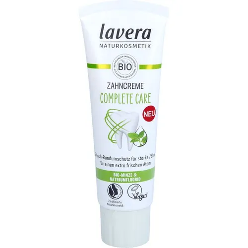 LAVERA Zahncreme Complete Care 75 ml - LAVERA Zahncreme Complete Care 75 ml für eine umfassende Zahnpflege. Ideal für die tägliche Anwendung, sorgt für frischen Atem und ein angenehmes Mundgefühl.