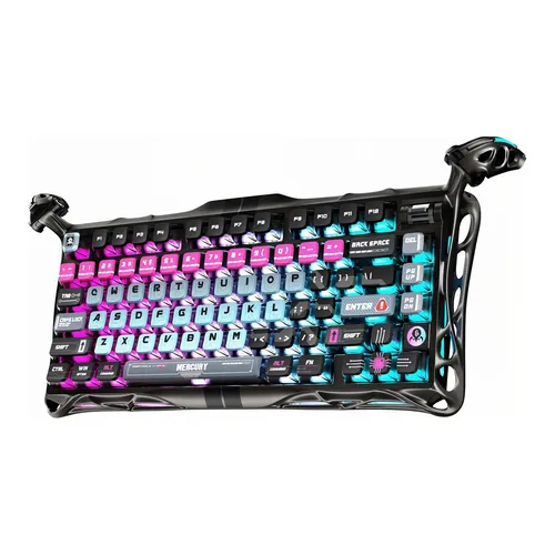 GravaStar Mercury V75 Pro HE Gaming Tastatur - 75% RGB Gaming Tastatur mit ultraschnellen Hall Effect Switches für blitzschnelle Reaktionszeiten, ideal für kompetitives Gaming und individuelles Tuning ohne Löten.
