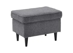 Mid.you Hocker Anthrazit - Rechteckiger Sitzhocker für Ihr Wohnzimmer - Hocker in elegantem Anthrazit aus 100% Textil, rechteckig und mit den Maßen 63x43x42 cm, ideal für stilvolle Akzente in Ihrem Wohnraum.