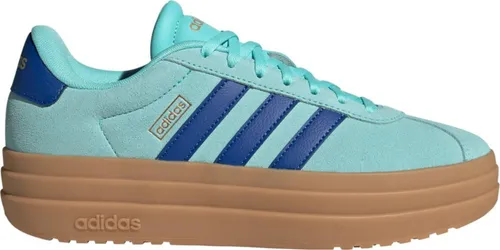 adidas Damen VL Court Bold Shoes - Flash Aqua/Royal Blue/Gold Metallic, 40 EU - Damen-Sneaker mit hochwertigem Obermaterial aus Leder, ideal für stilvolle Outfits und optimalen Tragekomfort.