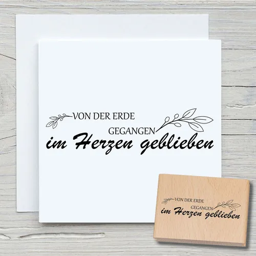 Stempel Von der Erde - Motivstempel Holzstempel Scrapbooking Trauerkarten DIY