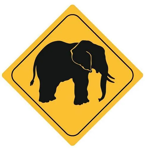 Autoaufkleber Sticker Achtung Elefant Aufkleber