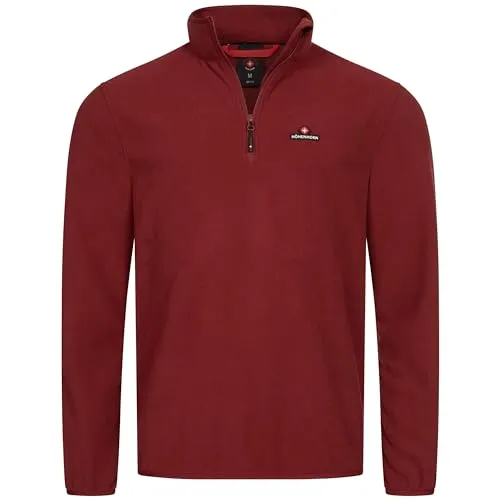 Höhenhorn Skyja Herren Fleece Pullover Rot Gr. S - Outdoor Fleecejacke für Herren, warm und atmungsaktiv – ideal für kühle Tage und sportliche Aktivitäten wie Wandern oder Skifahren.