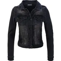Rock Creek Jeansjacke Regular Fit - Funktionsjacke für Damen mit geradem Schnitt, zwei Brusttaschen und spitzen Kragen – perfekt für lässige Looks und vielseitige Outfits.
