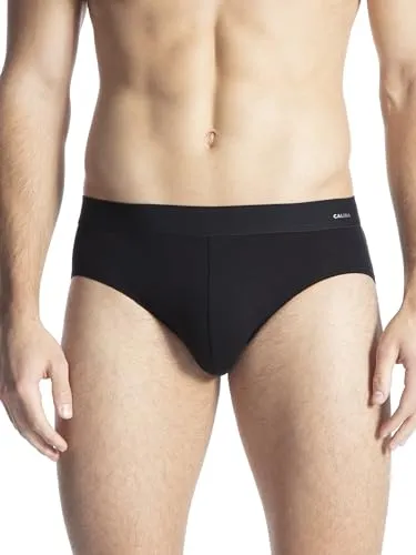 CALIDA Cotton Code Slip, Unterhose Herren, mit Elastikbund schwarz 50
