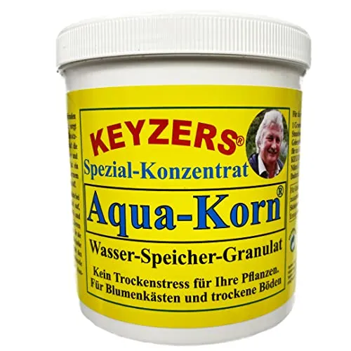 Keyzers Aqua-Korn 290g - Wasserspeicher Granulat für Blumenkästen - Wasserpumpen - Effektives Granulat zur Wasserspeicherung, ideal für Blumenkästen und zur Verbesserung trockener Böden.