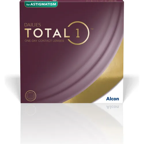 Alcon Dailies Total 1 für Astigmatismus - 30er Packung - Kontaktlinsen mit UV-Schutz, bieten klare Sicht und höchsten Tragekomfort bei Hornhautverkrümmung, ideal für den täglichen Gebrauch.