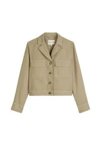 Damen Hemdjacke aus Bio-Baumwolle und Leinen 40