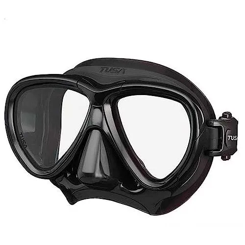 TUSA Intega tauch-Maske schnorchel taucherbrille Profi (Black/Black)