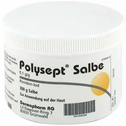 Polysept Salbe - Antiseptische Salbe zur Pflege und Unterstützung der Wundheilung. Ideal für oberflächliche Wunden, Verbrennungen und geschädigte Haut. Für Erwachsene, Jugendliche und Kinder ab einem Jahr.