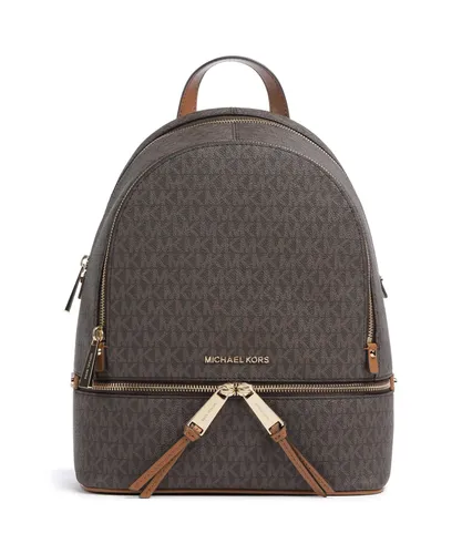 Michael Kors Rhea Zip Handtasche - Elegante Damen-Rucksackhandtasche in Braun - Damen-Rucksackhandtaschen aus hochwertigem Material, ideal für stilbewusste Frauen, bietet viel Stauraum und einen modischen Look.