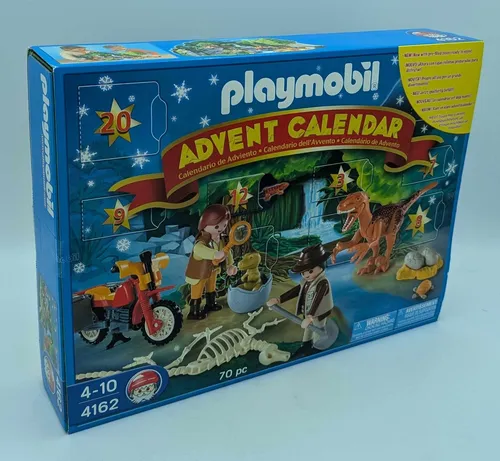 PLAYMOBIL 4162 Adventskalender Dino-Expedition - Sonstige, interaktives Spielset mit Dinosauriern und Skeletten für kreative Abenteuer, ideal für Kinder von 4-10 Jahren.