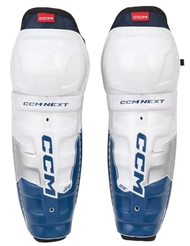 CCM Next Youth Eishockey Schienbeinschoner (Größe: 09) - Eishockey-Beinschützer für junge Spieler, leicht und bequem mit hervorragendem Schutz und Beweglichkeit – perfekt für Freizeitspieler!